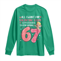 67 Valetines Meme Long Sleeve Shirt Funny Teacher Sayings Six Seven - Wonder Print Shop