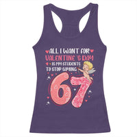 67 Valetines Meme Racerback Tank Top Funny Teacher Sayings Six Seven - Wonder Print Shop