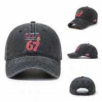 67 Valetines Meme Washed Cotton Baseball Cap Funny Teacher Sayings Six Seven