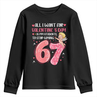 67 Valetines Meme Youth Sweatshirt Funny Teacher Sayings Six Seven - Wonder Print Shop