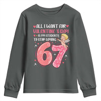 67 Valetines Meme Youth Sweatshirt Funny Teacher Sayings Six Seven - Wonder Print Shop