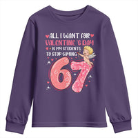 67 Valetines Meme Youth Sweatshirt Funny Teacher Sayings Six Seven - Wonder Print Shop