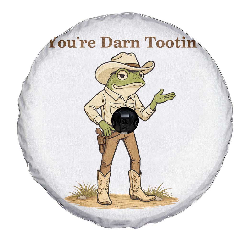 You're Darn Tootin Spare Tire Cover Funny Cowboy Frog Meme