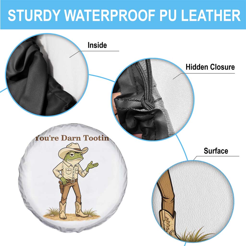 You're Darn Tootin Spare Tire Cover Funny Cowboy Frog Meme