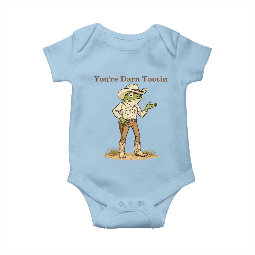 You're Darn Tootin Baby Onesie Funny Cowboy Frog Meme