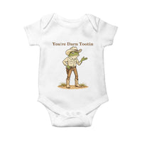 You're Darn Tootin Baby Onesie Funny Cowboy Frog Meme