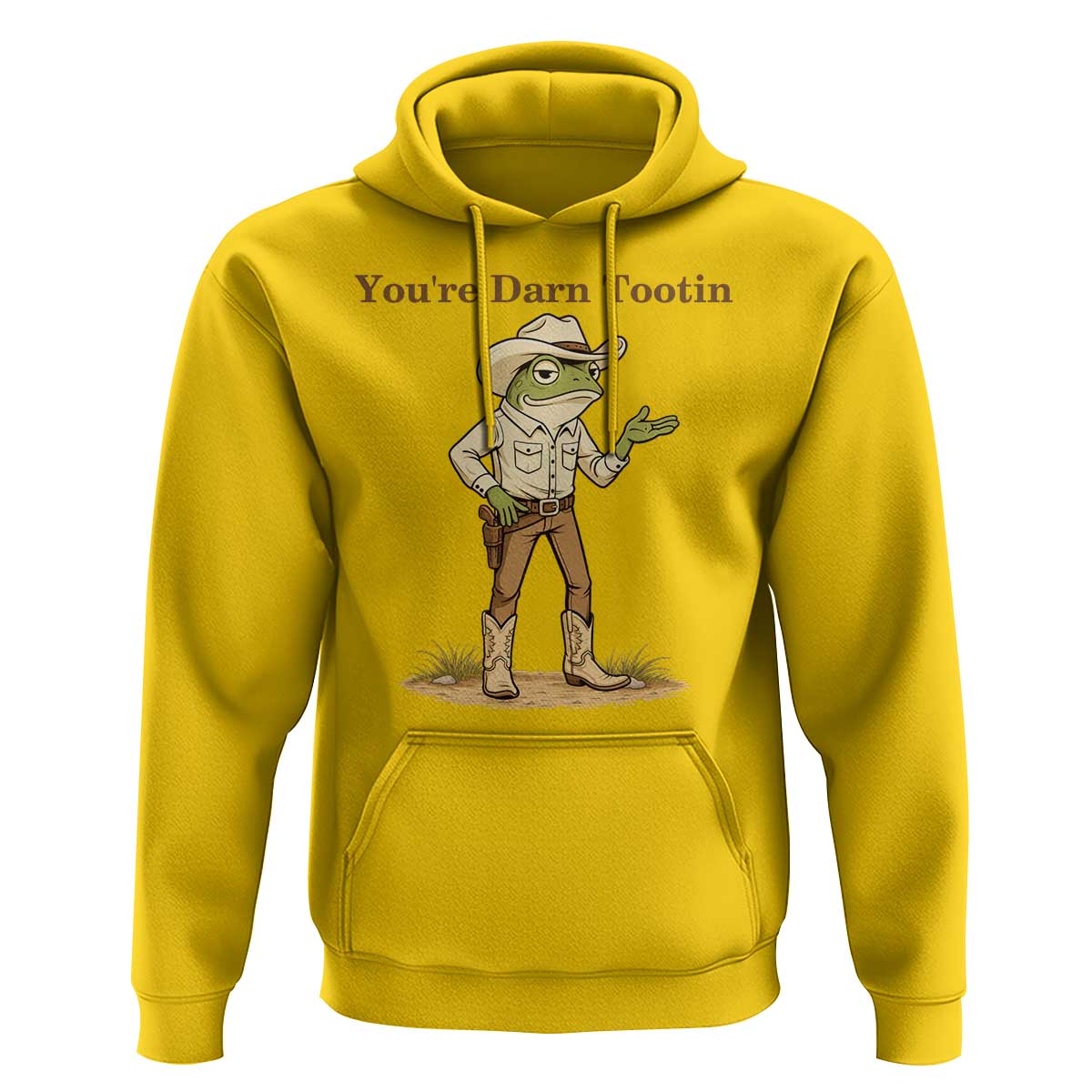You're Darn Tootin Hoodie Funny Cowboy Frog Meme