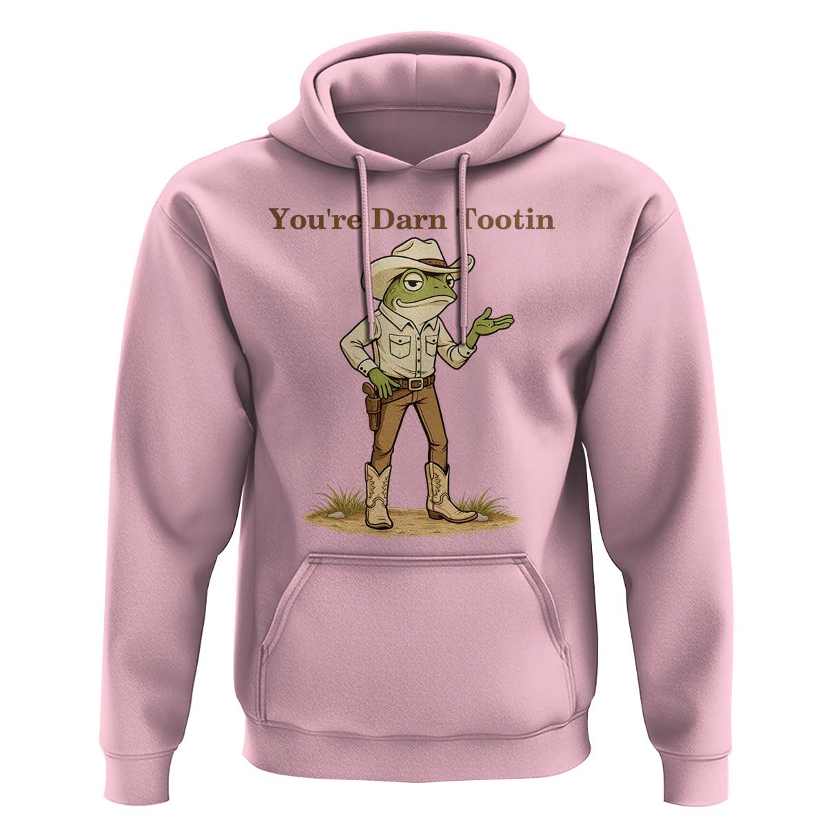 You're Darn Tootin Hoodie Funny Cowboy Frog Meme