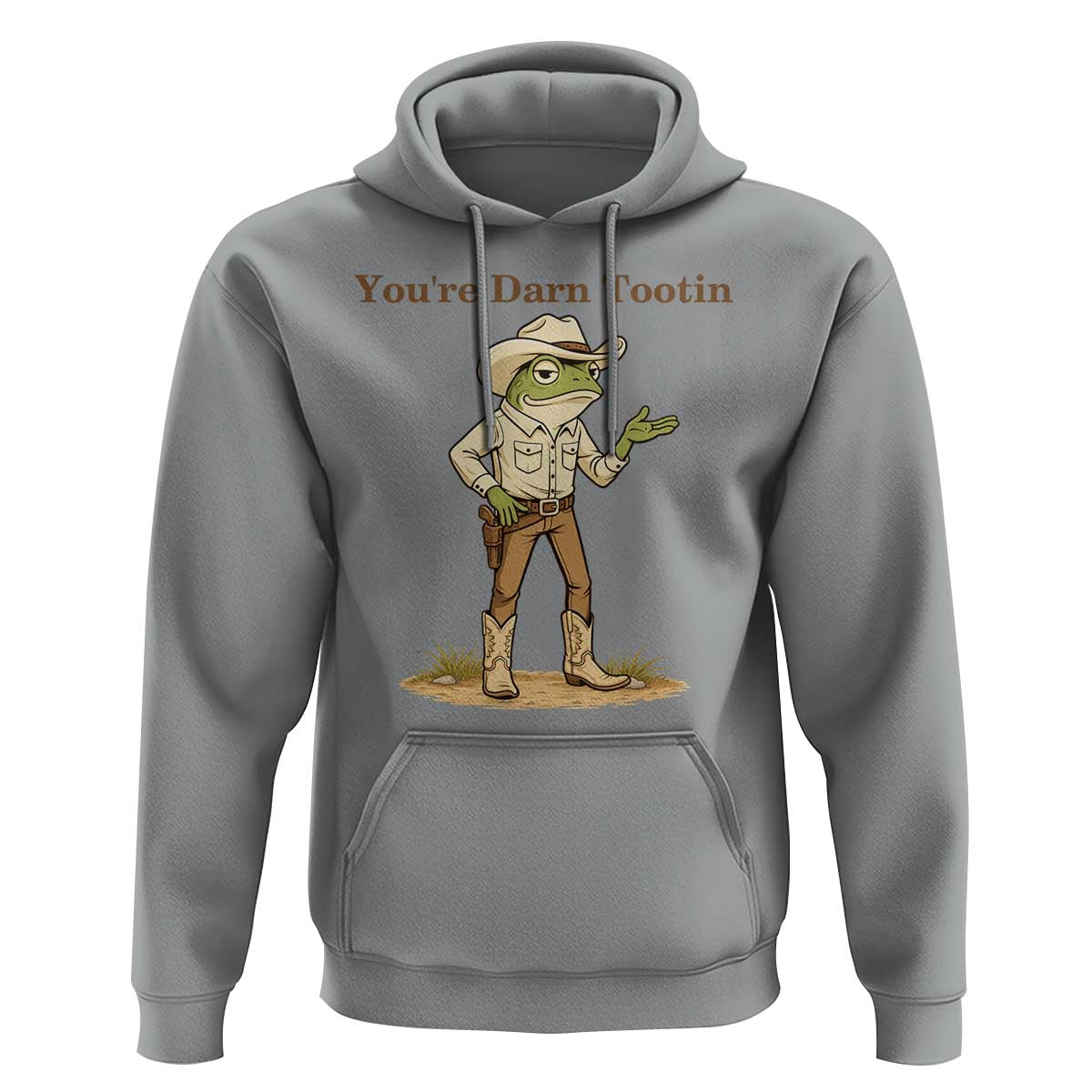 You're Darn Tootin Hoodie Funny Cowboy Frog Meme