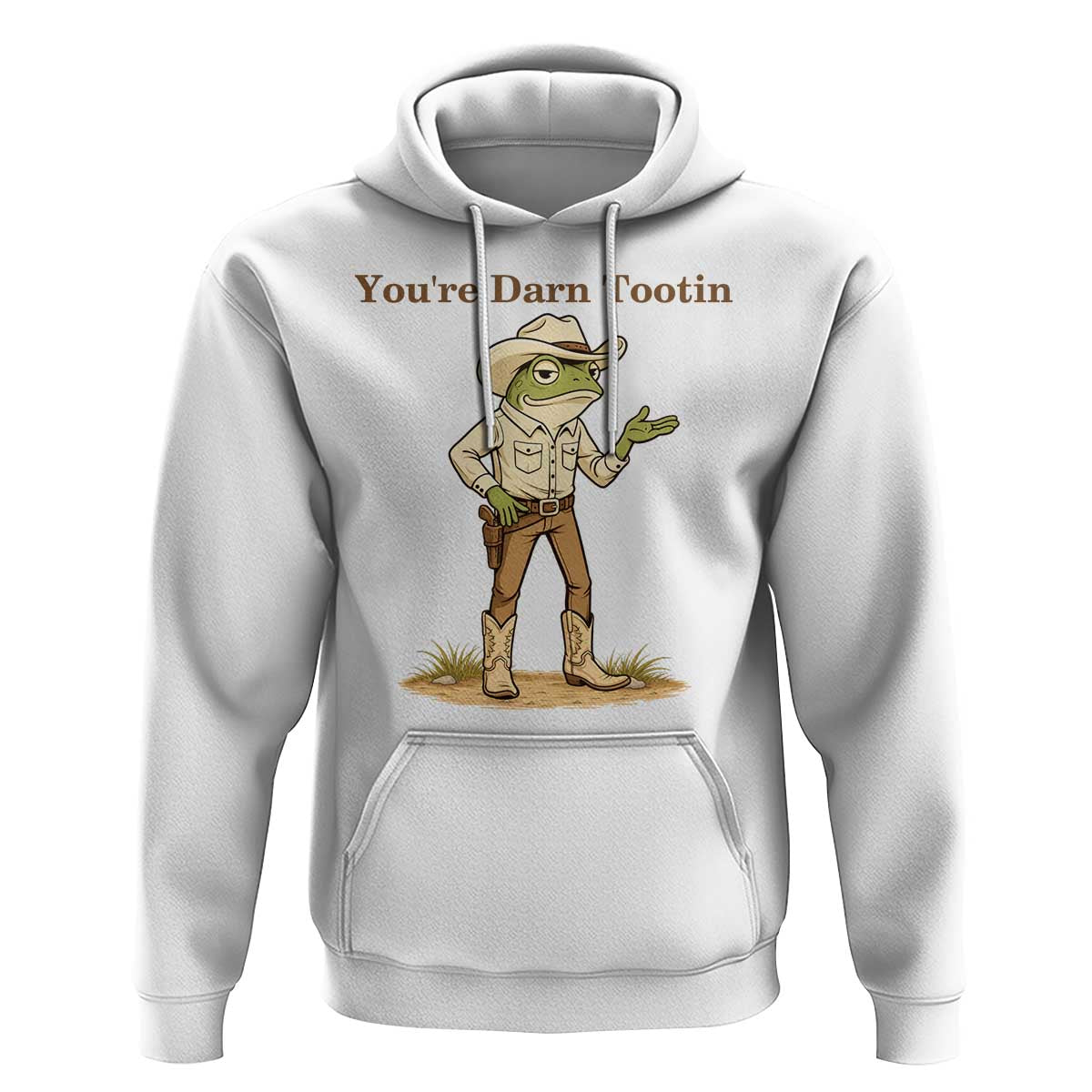 You're Darn Tootin Hoodie Funny Cowboy Frog Meme