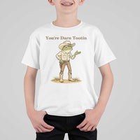 You're Darn Tootin T Shirt For Kid Funny Cowboy Frog Meme