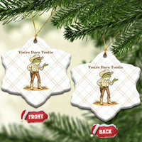 You're Darn Tootin Ceramic Ornament Funny Cowboy Frog Meme