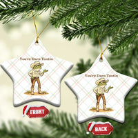 You're Darn Tootin Ceramic Ornament Funny Cowboy Frog Meme