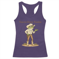 You're Darn Tootin Racerback Tank Top Funny Cowboy Frog Meme
