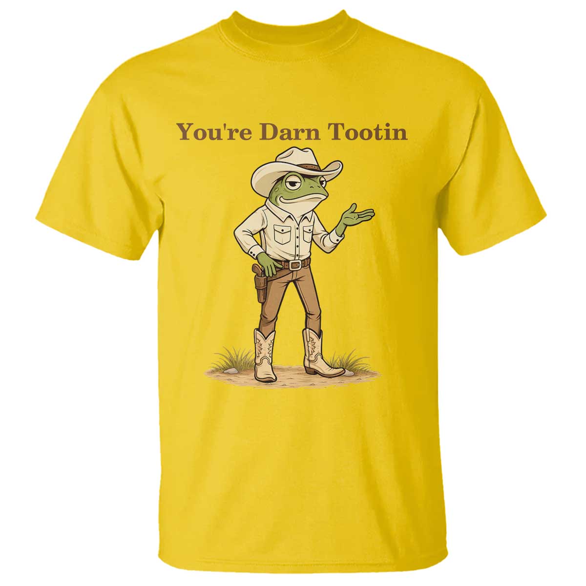 You're Darn Tootin T Shirt Funny Cowboy Frog Meme