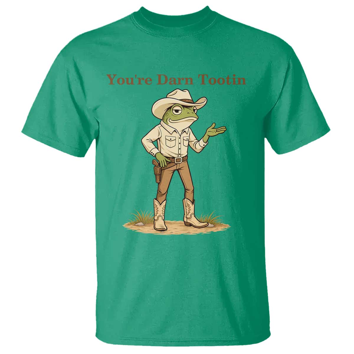 You're Darn Tootin T Shirt Funny Cowboy Frog Meme