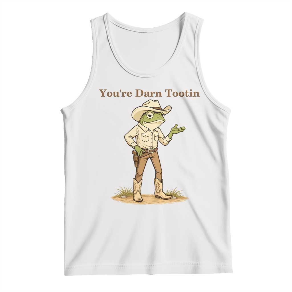 You're Darn Tootin Tank Top Funny Cowboy Frog Meme