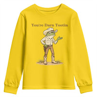 You're Darn Tootin Youth Sweatshirt Funny Cowboy Frog Meme