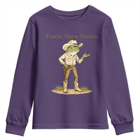 You're Darn Tootin Youth Sweatshirt Funny Cowboy Frog Meme