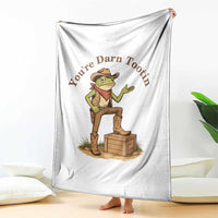 You're Darn Tootin Throw Blanket Funny Cowboy Frog Sarcastic Meme