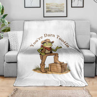 You're Darn Tootin Throw Blanket Funny Cowboy Frog Sarcastic Meme