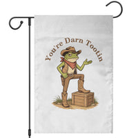 You're Darn Tootin Garden Flag Funny Cowboy Frog Sarcastic Meme