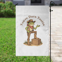 You're Darn Tootin Garden Flag Funny Cowboy Frog Sarcastic Meme
