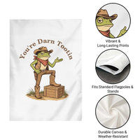 You're Darn Tootin Garden Flag Funny Cowboy Frog Sarcastic Meme