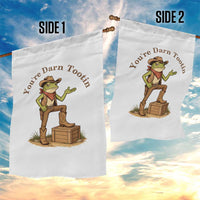 You're Darn Tootin Garden Flag Funny Cowboy Frog Sarcastic Meme