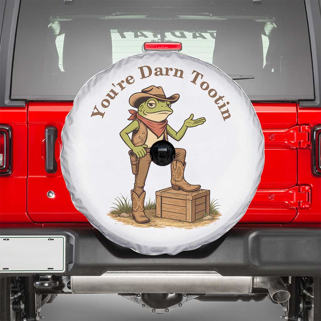 You're Darn Tootin Spare Tire Cover Funny Cowboy Frog Sarcastic Meme