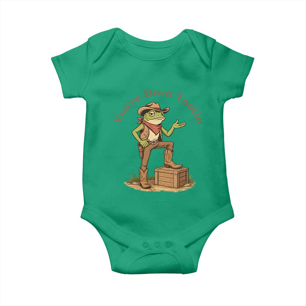 You're Darn Tootin Baby Onesie Funny Cowboy Frog Sarcastic Meme