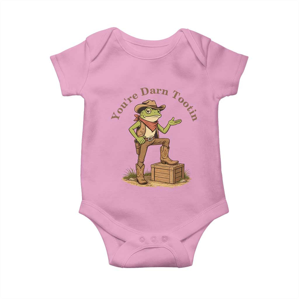 You're Darn Tootin Baby Onesie Funny Cowboy Frog Sarcastic Meme
