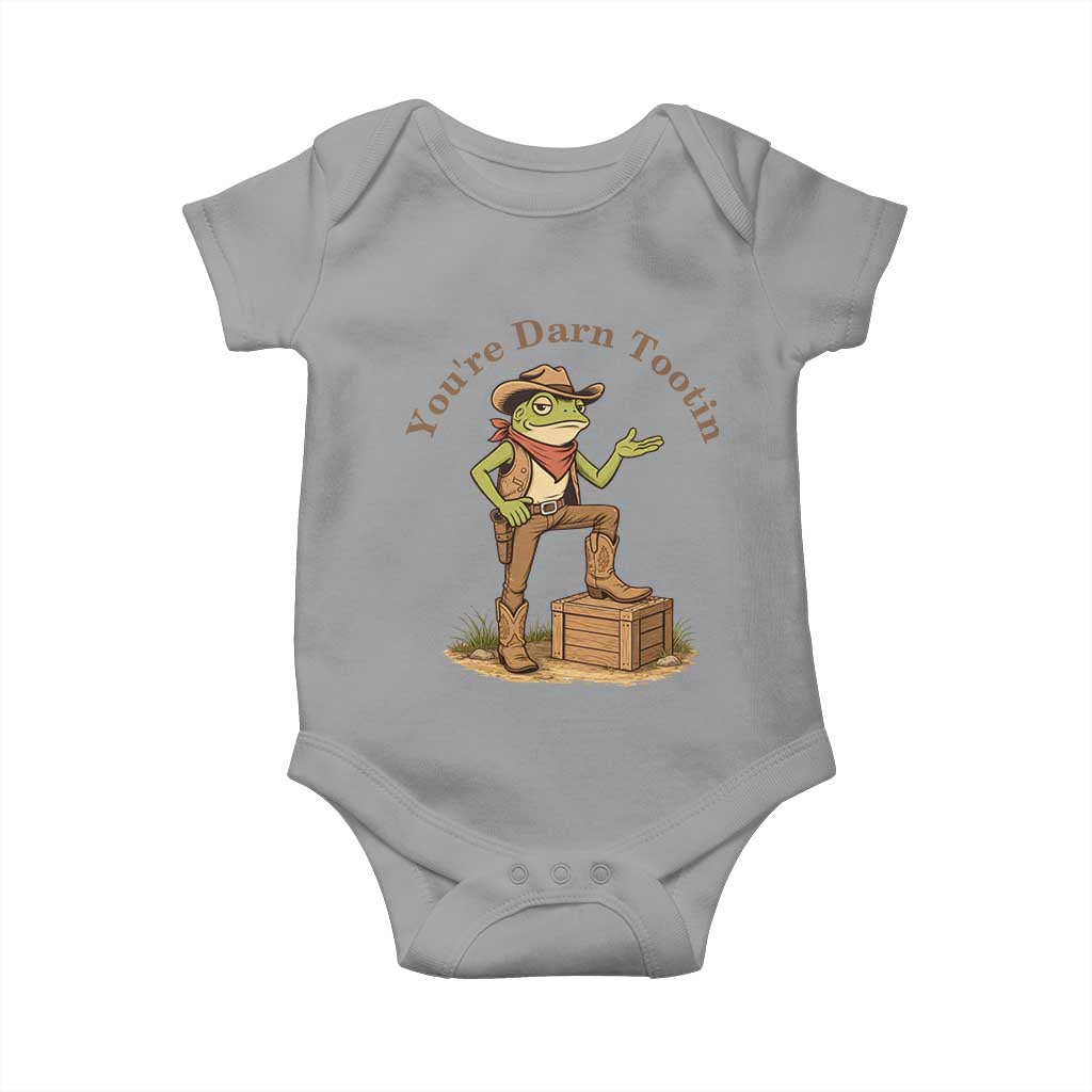 You're Darn Tootin Baby Onesie Funny Cowboy Frog Sarcastic Meme