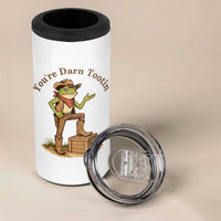 You're Darn Tootin 4 in 1 Can Cooler Tumbler Funny Cowboy Frog Sarcastic Meme