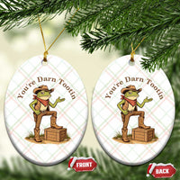 You're Darn Tootin Ceramic Ornament Funny Cowboy Frog Sarcastic Meme
