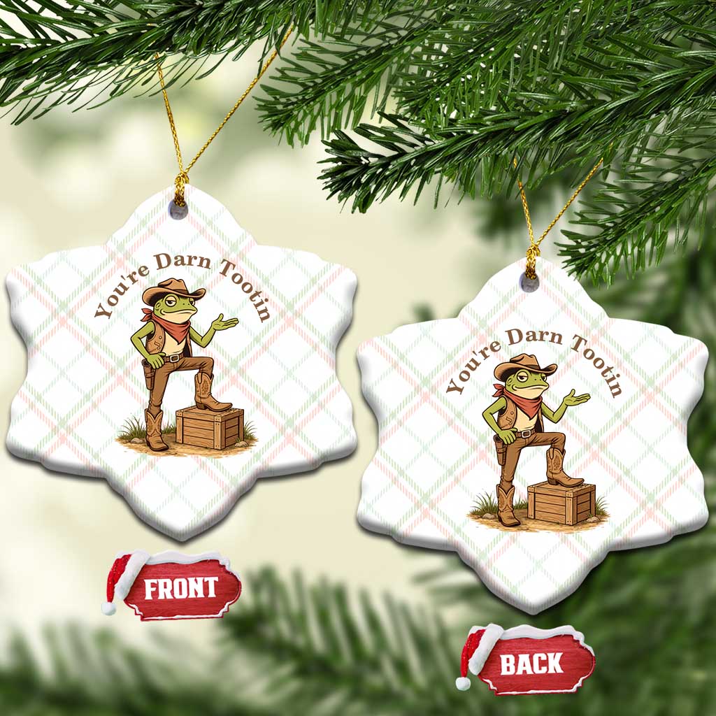 You're Darn Tootin Ceramic Ornament Funny Cowboy Frog Sarcastic Meme