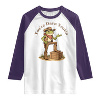You're Darn Tootin Raglan Shirt Funny Cowboy Frog Sarcastic Meme