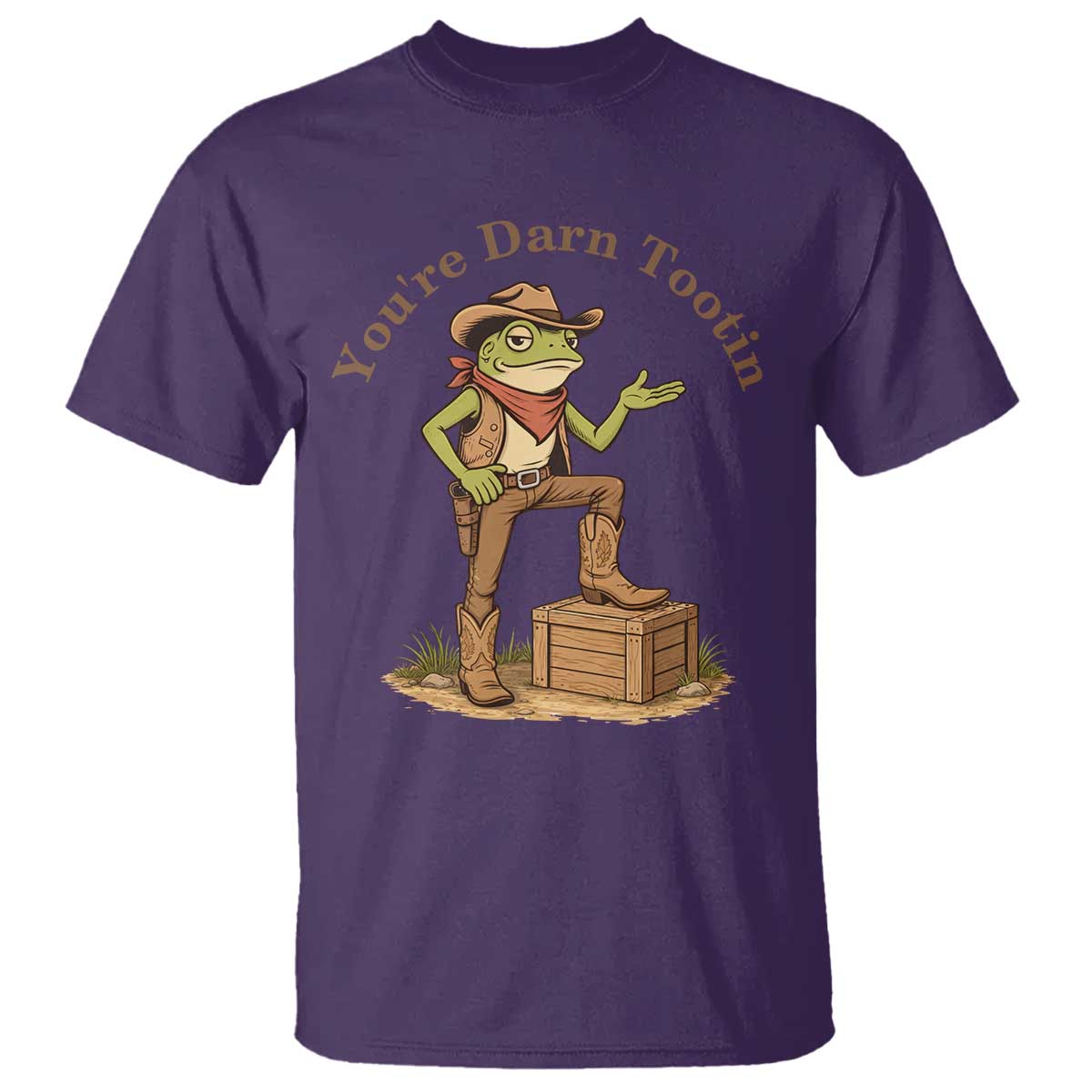 You're Darn Tootin T Shirt Funny Cowboy Frog Sarcastic Meme