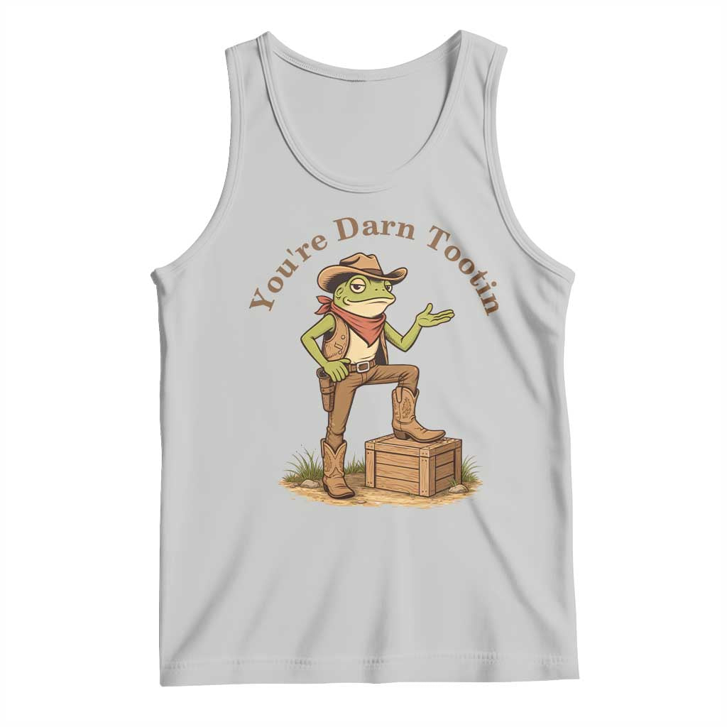You're Darn Tootin Tank Top Funny Cowboy Frog Sarcastic Meme
