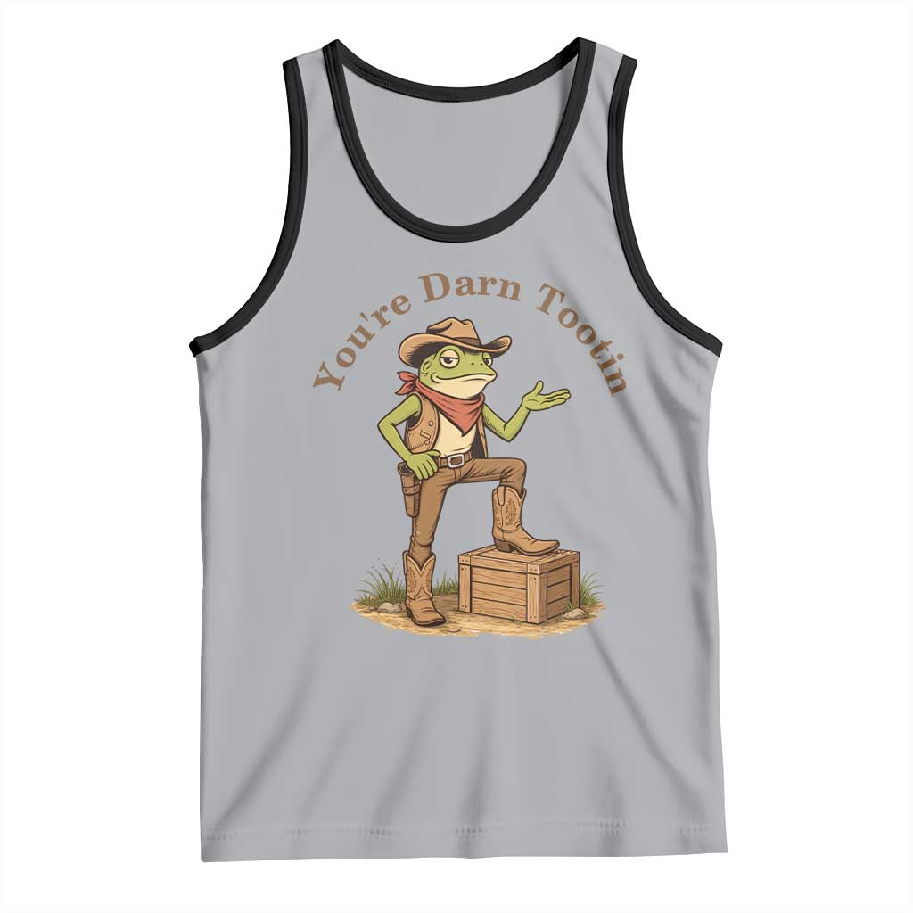 You're Darn Tootin Tank Top Funny Cowboy Frog Sarcastic Meme