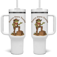 You're Darn Tootin Tumbler With Handle Funny Cowboy Frog Sarcastic Meme