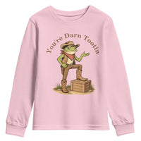 You're Darn Tootin Youth Sweatshirt Funny Cowboy Frog Sarcastic Meme