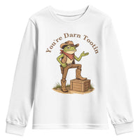 You're Darn Tootin Youth Sweatshirt Funny Cowboy Frog Sarcastic Meme