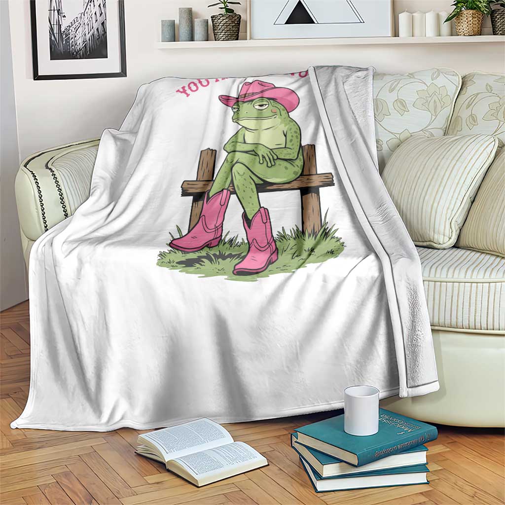 You're Darn Tootin Throw Blanket Funny Cowgirl Frog Sarcastic Meme