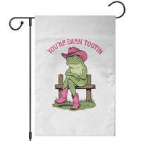 You're Darn Tootin Garden Flag Funny Cowgirl Frog Sarcastic Meme