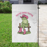 You're Darn Tootin Garden Flag Funny Cowgirl Frog Sarcastic Meme