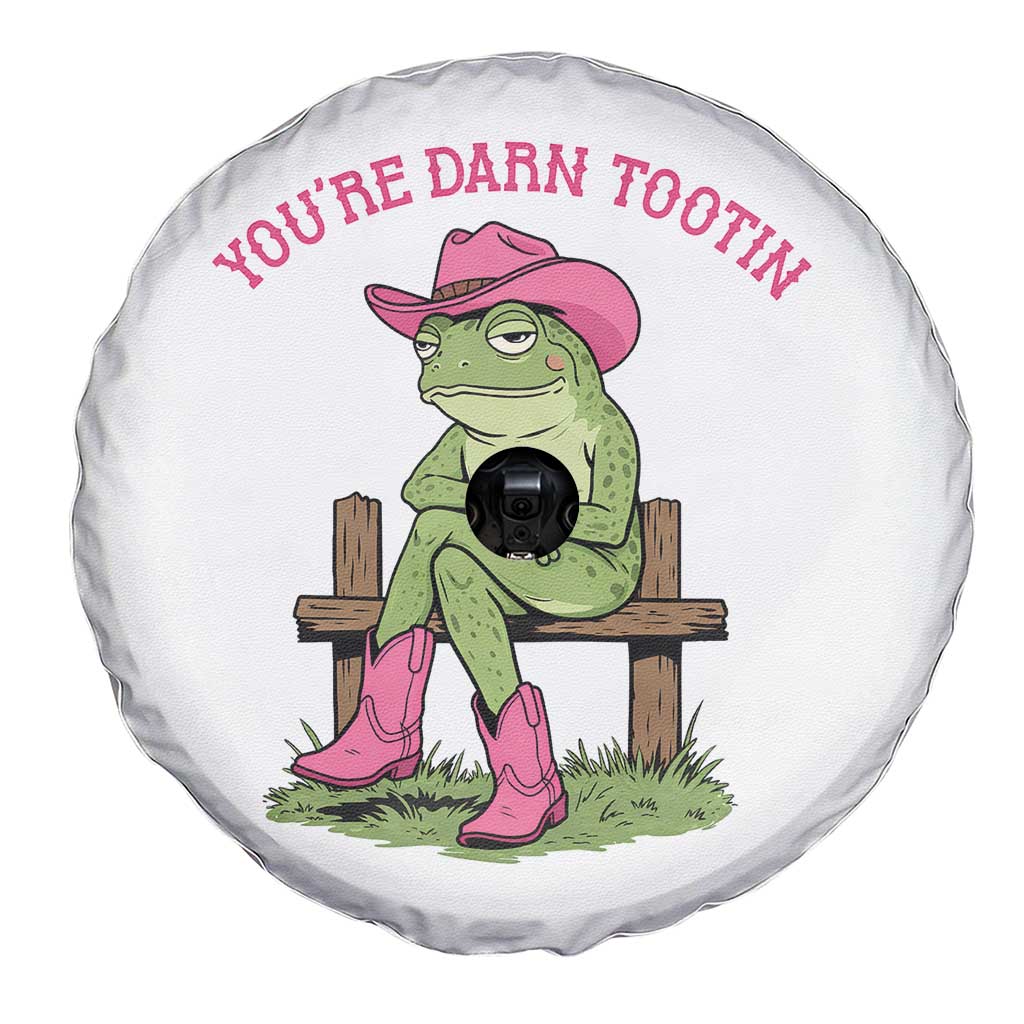 You're Darn Tootin Spare Tire Cover Funny Cowgirl Frog Sarcastic Meme