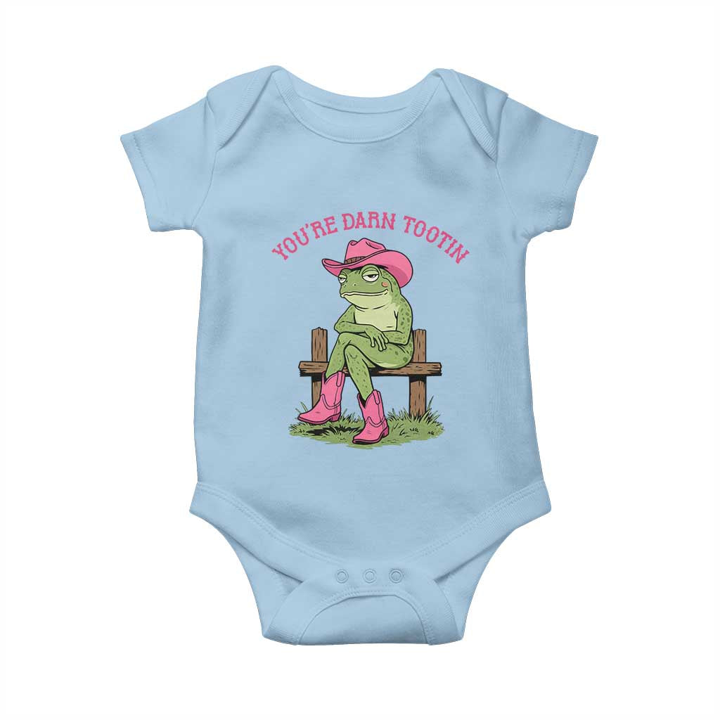 You're Darn Tootin Baby Onesie Funny Cowgirl Frog Sarcastic Meme