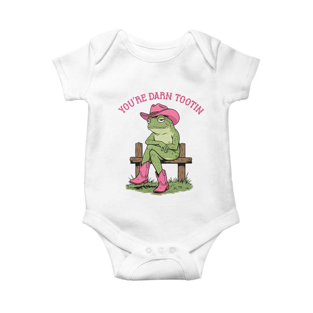 You're Darn Tootin Baby Onesie Funny Cowgirl Frog Sarcastic Meme