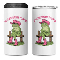 You're Darn Tootin 4 in 1 Can Cooler Tumbler Funny Cowgirl Frog Sarcastic Meme